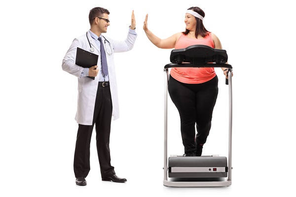 doctor encouraging exercise