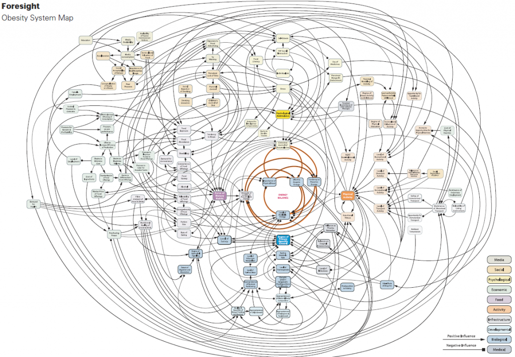 Foresight map on complexity of obesity